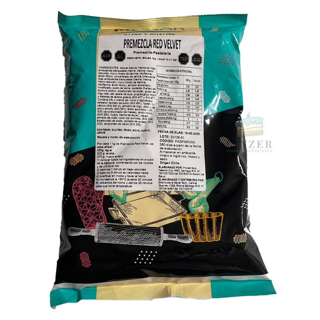 Premezcla Bizcocho Red Velvet – 1 Kg - Linzer insumos reposteria 