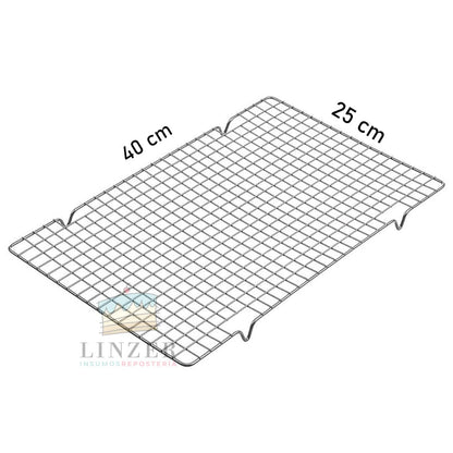 Rejilla de Enfriamiento 40x25 cm - Acero Reforzado - Linzer insumos reposteria 