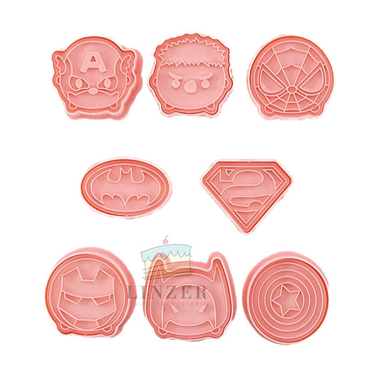Set cortador y marcador Avengers - Linzer insumos reposteria 