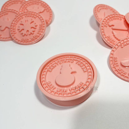 Set de 10 Piezas: Cortador + 9 Sellos Navideños - Linzer insumos reposteria