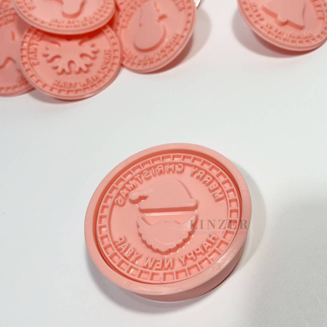 Set de 10 Piezas: Cortador + 9 Sellos Navideños - Linzer insumos reposteria