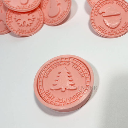 Set de 10 Piezas: Cortador + 9 Sellos Navideños - Linzer insumos reposteria