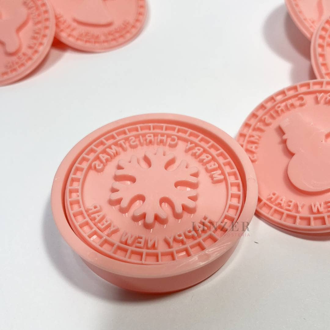 Set de 10 Piezas: Cortador + 9 Sellos Navideños - Linzer insumos reposteria