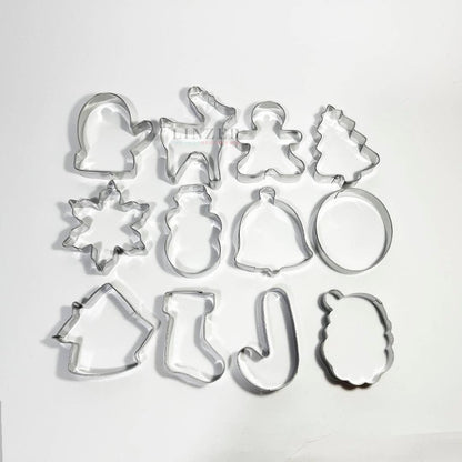 Set de 12 Cortadores Navideños - Linzer insumos reposteria