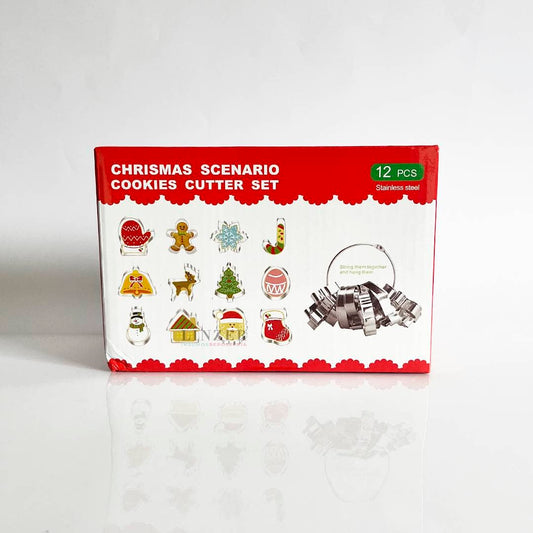 Set de 12 Cortadores Navideños - Linzer insumos reposteria
