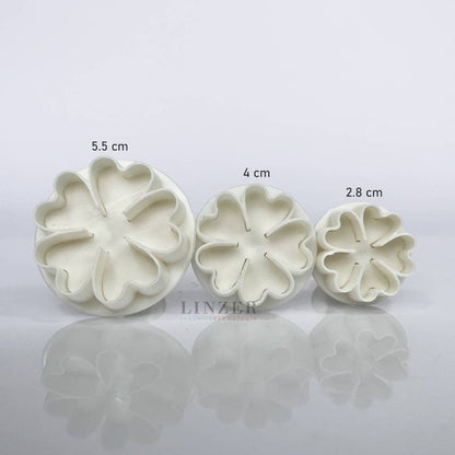 Set de 3 Cortadores de Flor de Cerezo - Linzer insumos reposteria 