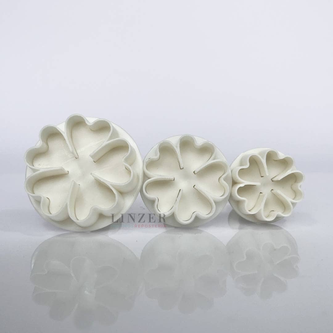 Set de 3 Cortadores de Flor de Cerezo - Linzer insumos reposteria 