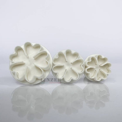 Set de 3 Cortadores de Flor de Cerezo - Linzer insumos reposteria 
