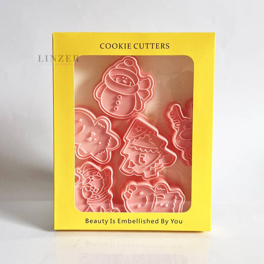 Set de 6 Cortadores Muñecos de Jengibre - Linzer insumos reposteria 