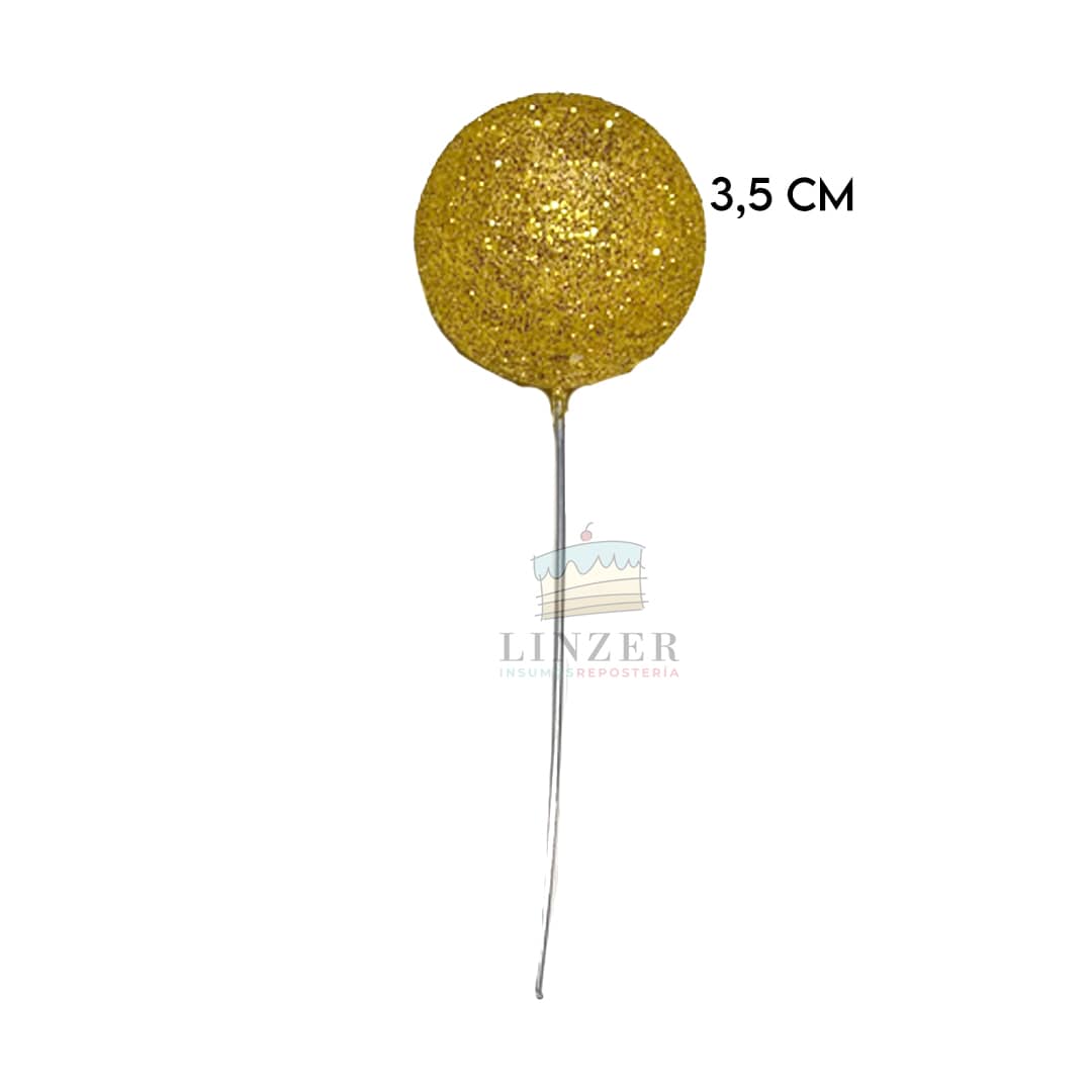 Set de 8 esferas Fancy gold - Linzer insumos reposteria 