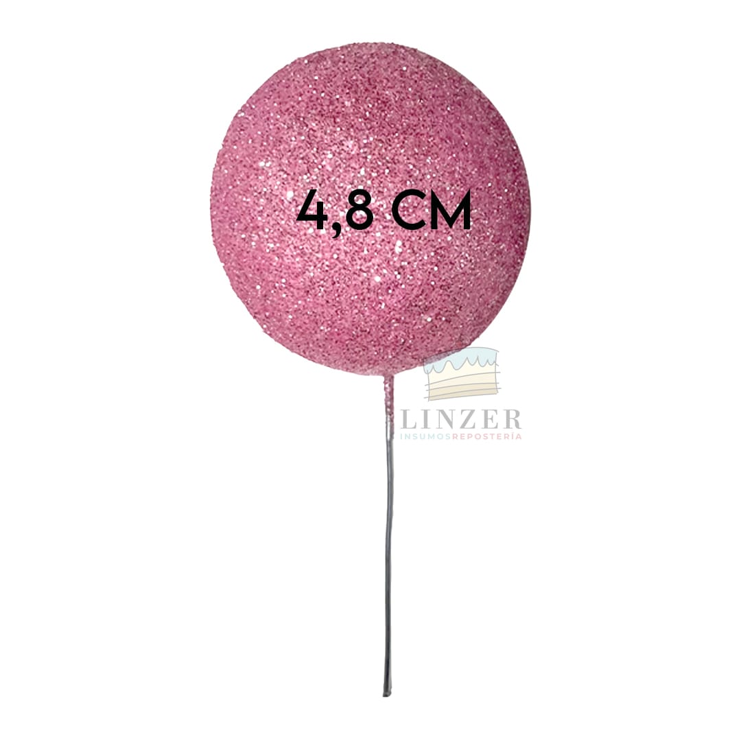 Set de 8 esferas Metal pink - Linzer insumos reposteria 