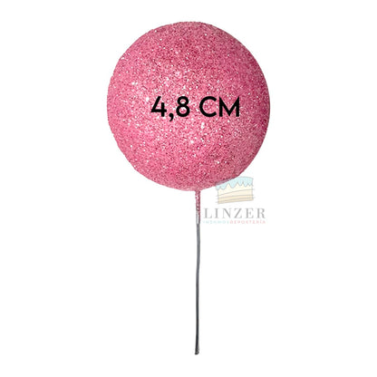 Set de 8 esferas Metal pink - Linzer insumos reposteria 