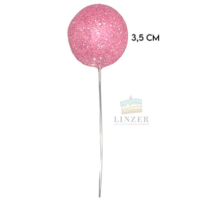 Set de 8 esferas Metal pink - Linzer insumos reposteria 