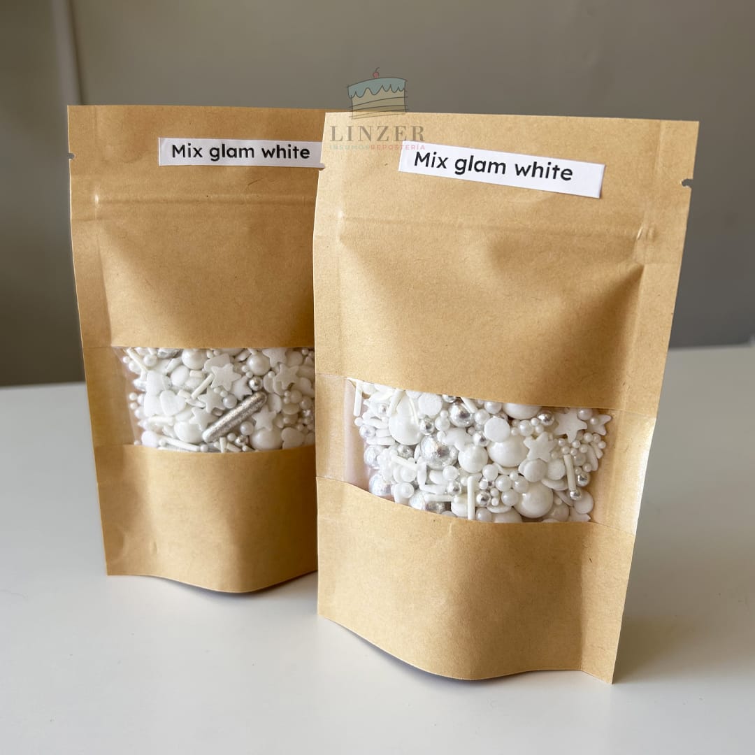 Sprinkles mix glam white - Linzer insumos reposteria 