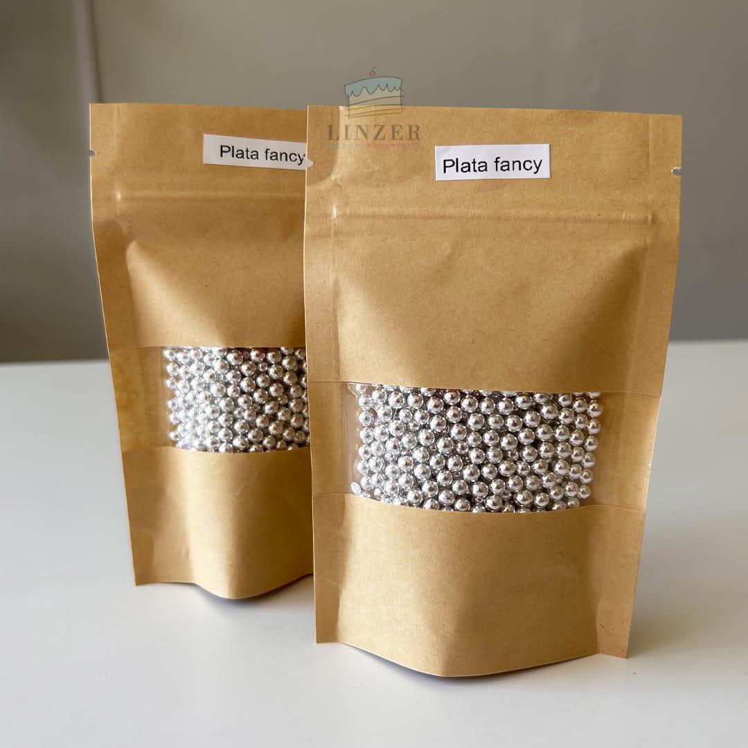 Sprinkles perla plata fancy - Linzer insumos reposteria 