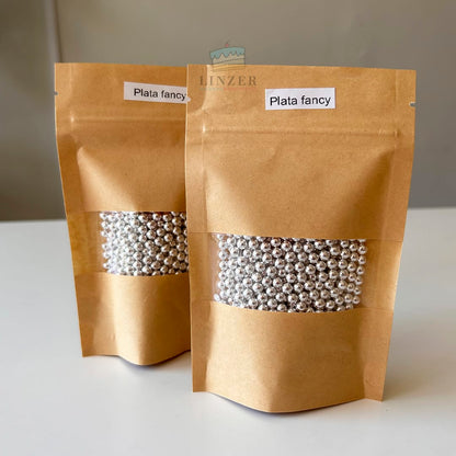 Sprinkles perla plata fancy - Linzer insumos reposteria 