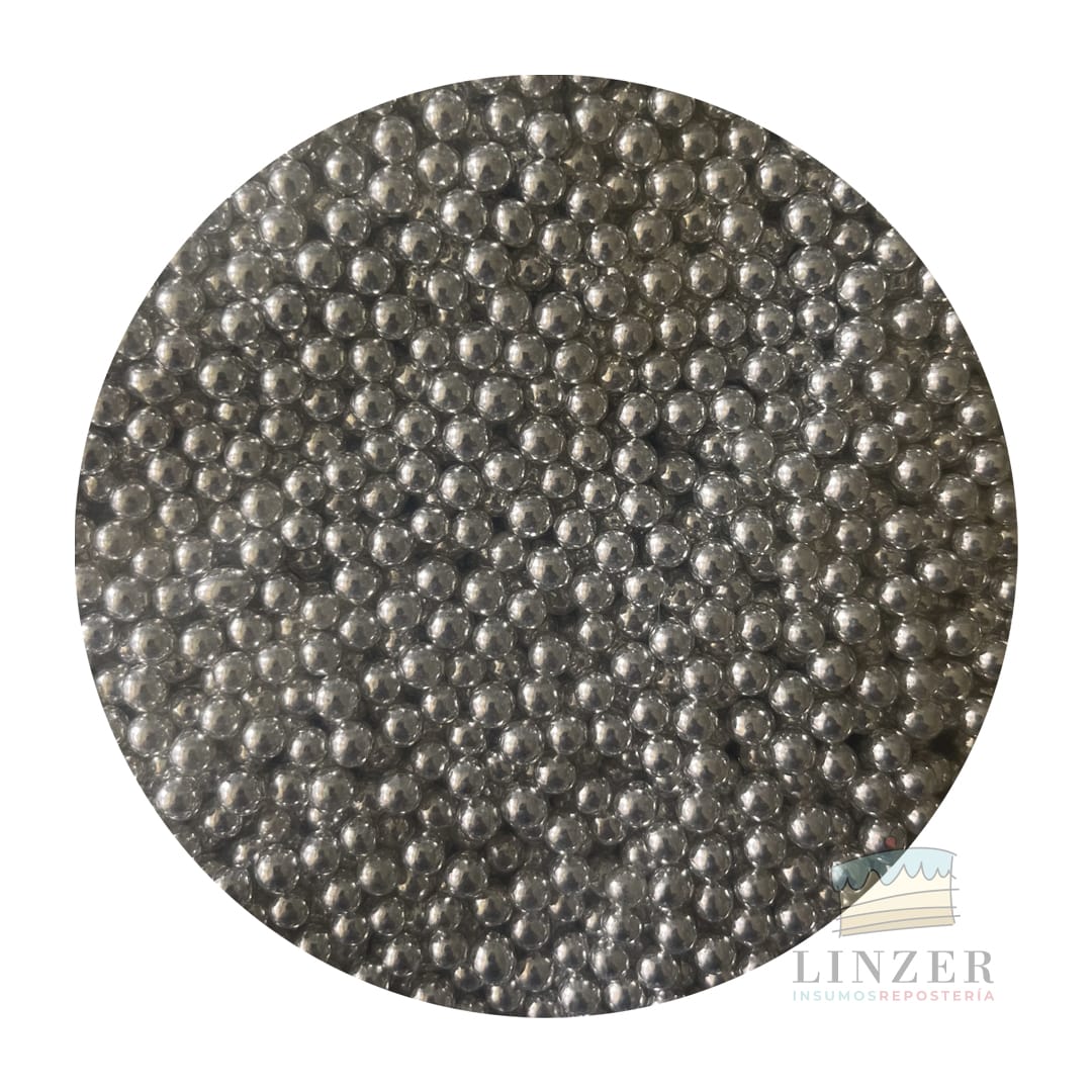 Sprinkles perla plata fancy - Linzer insumos reposteria 