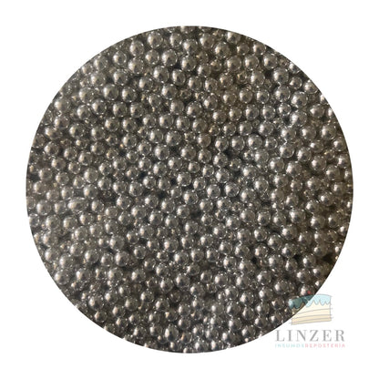 Sprinkles perla plata fancy - Linzer insumos reposteria 