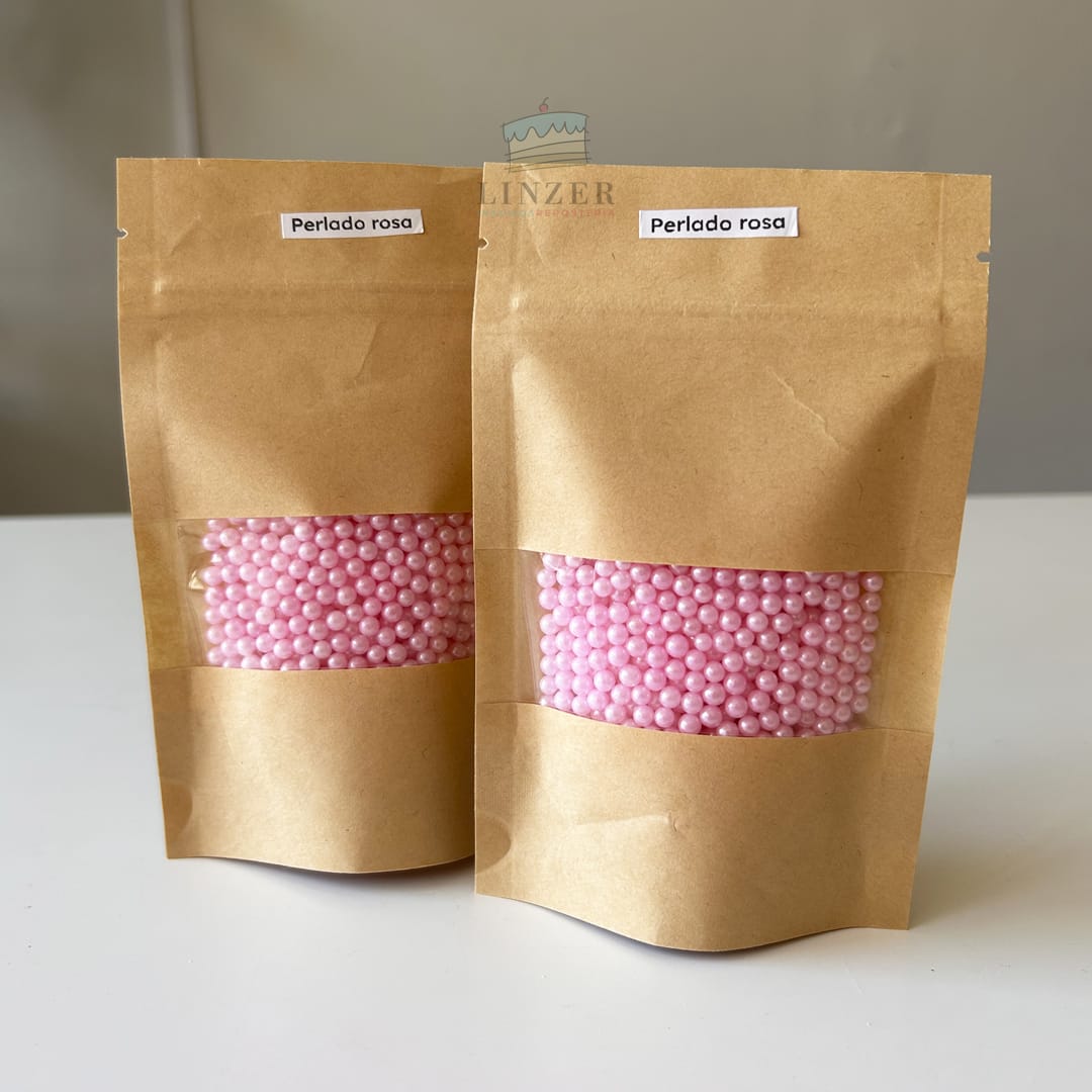 Sprinkles perlado rosa - Linzer insumos reposteria 