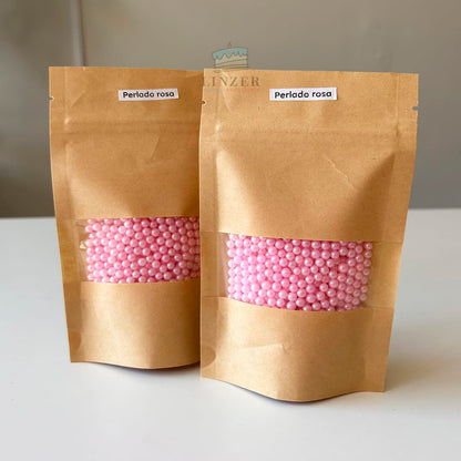 Sprinkles perlado rosa - Linzer insumos reposteria 