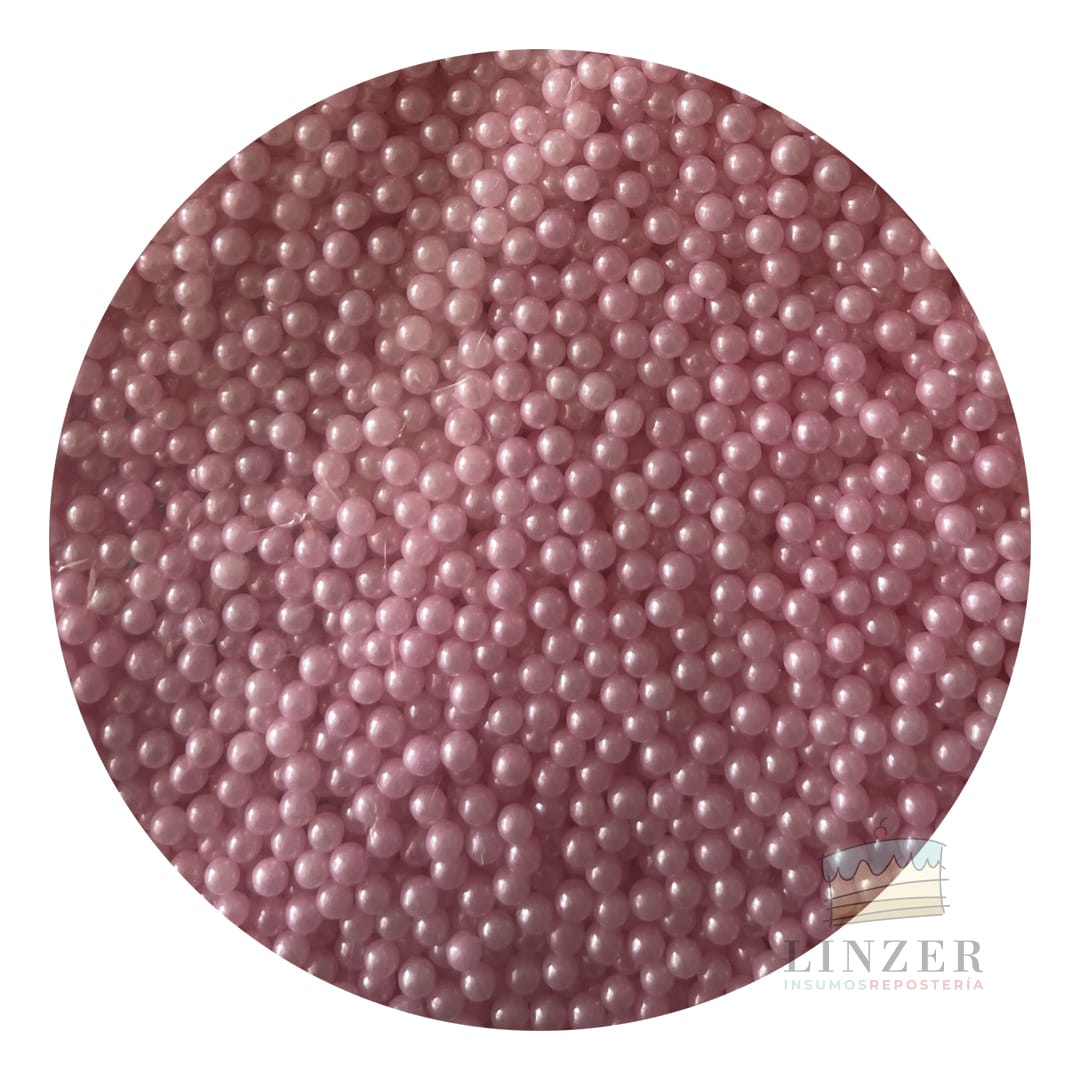 Sprinkles perlado rosa - Linzer insumos reposteria 