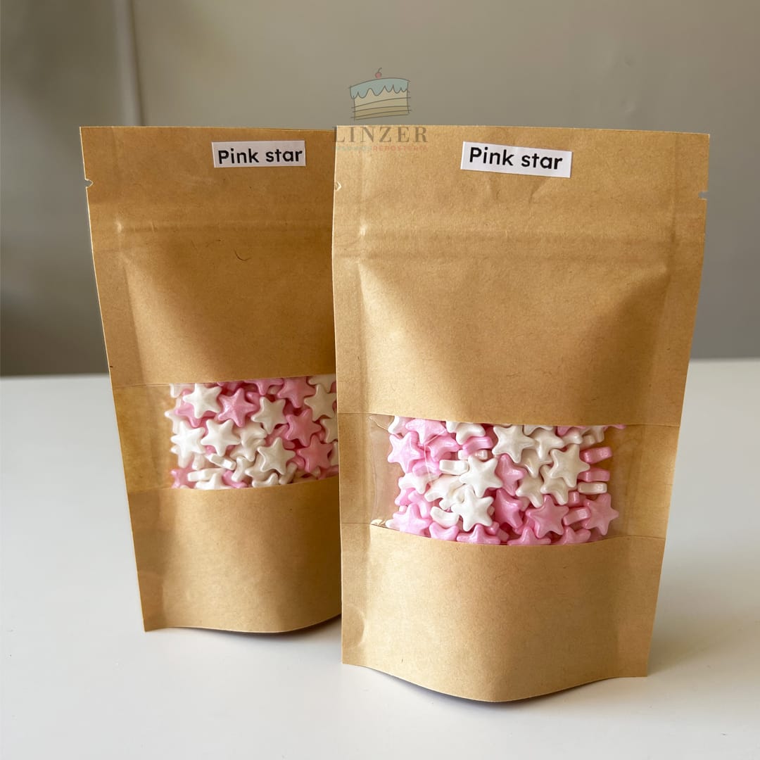 Sprinkles pink star - Linzer insumos reposteria 