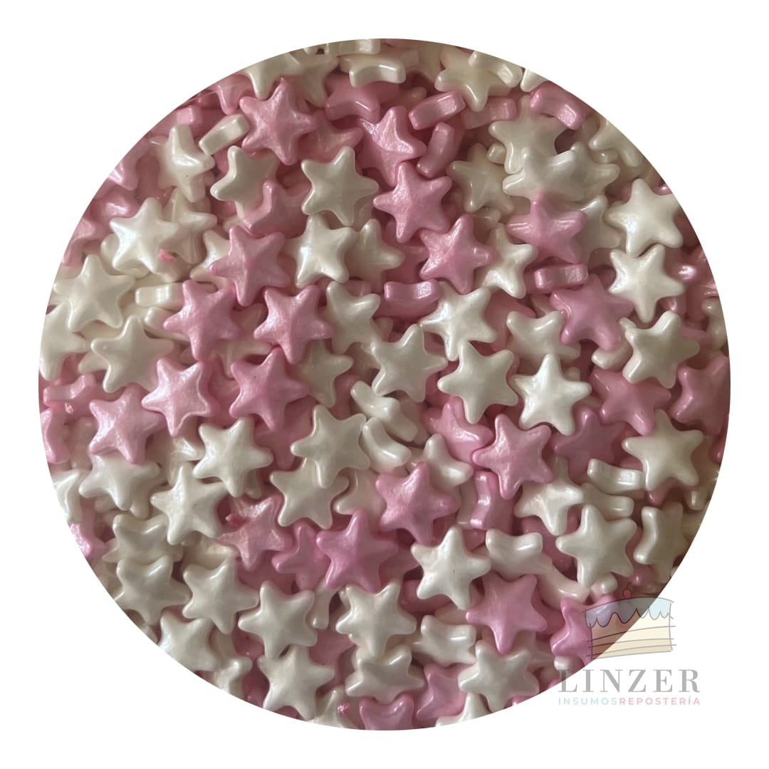 Sprinkles pink star - Linzer insumos reposteria 