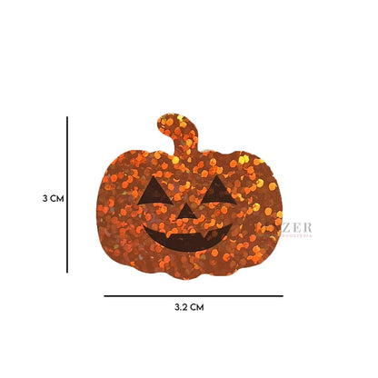 Stickers de Halloween Calabaza Brillante - Tira x50 - Linzer insumos reposteria 