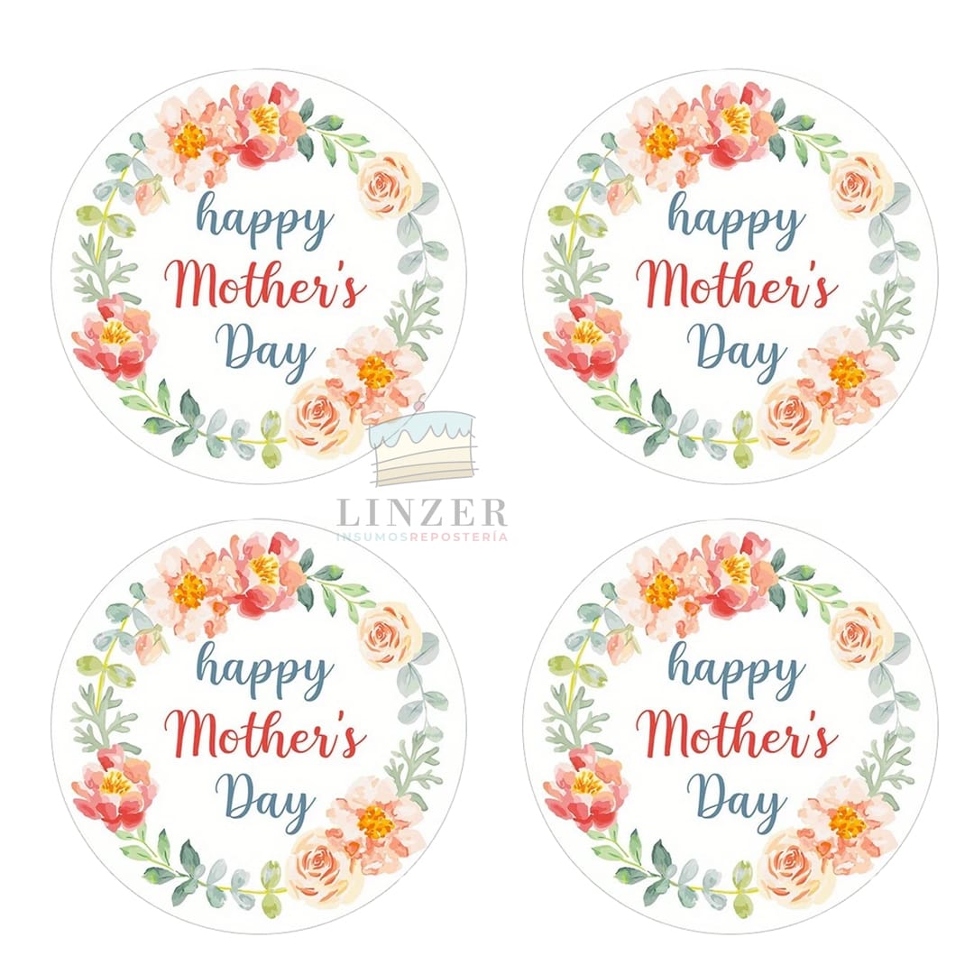 Stickers Mother's Day °1 - 50 unidades - Linzer insumos reposteria 