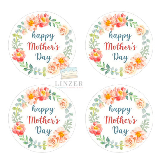 Stickers Mother's Day °1 - 50 unidades - Linzer insumos reposteria 