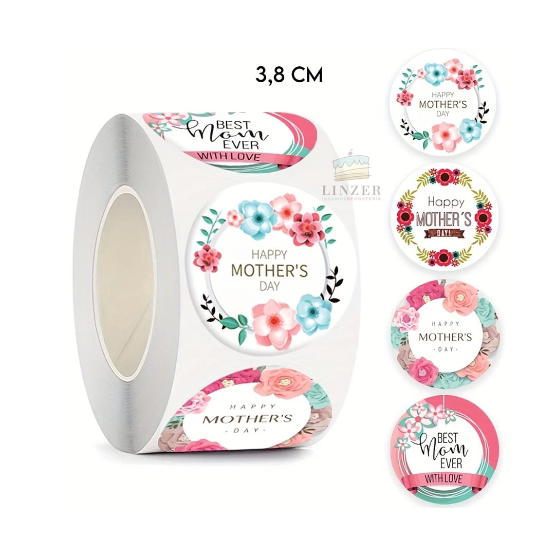 Stickers Queen Mom °2 - 50 unidades - Linzer insumos reposteria 