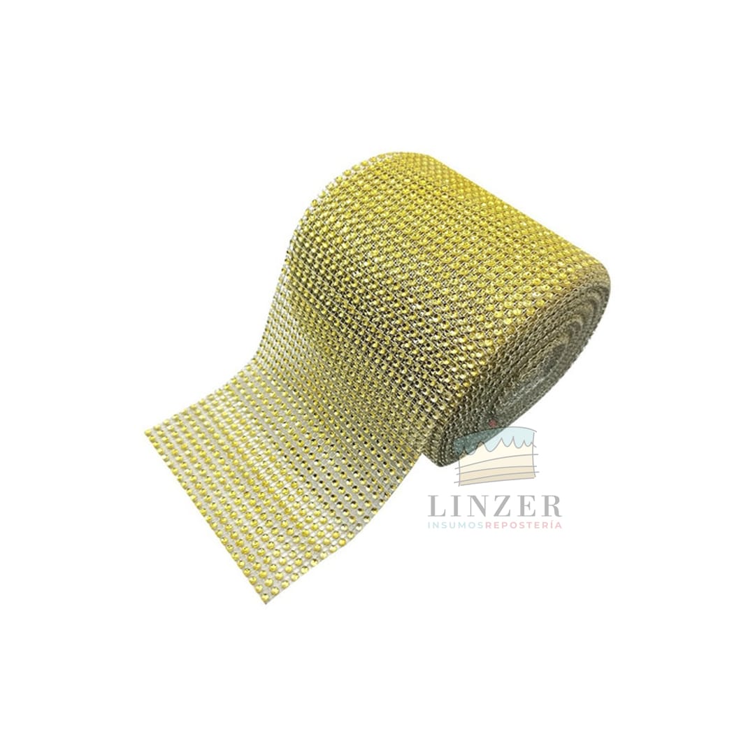 Strass dorado 1 metro - Linzer insumos reposteria 