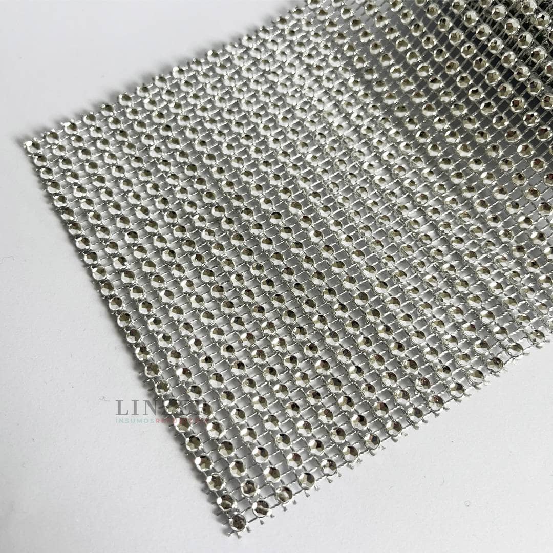 Strass plateado 1 metro - Linzer insumos reposteria