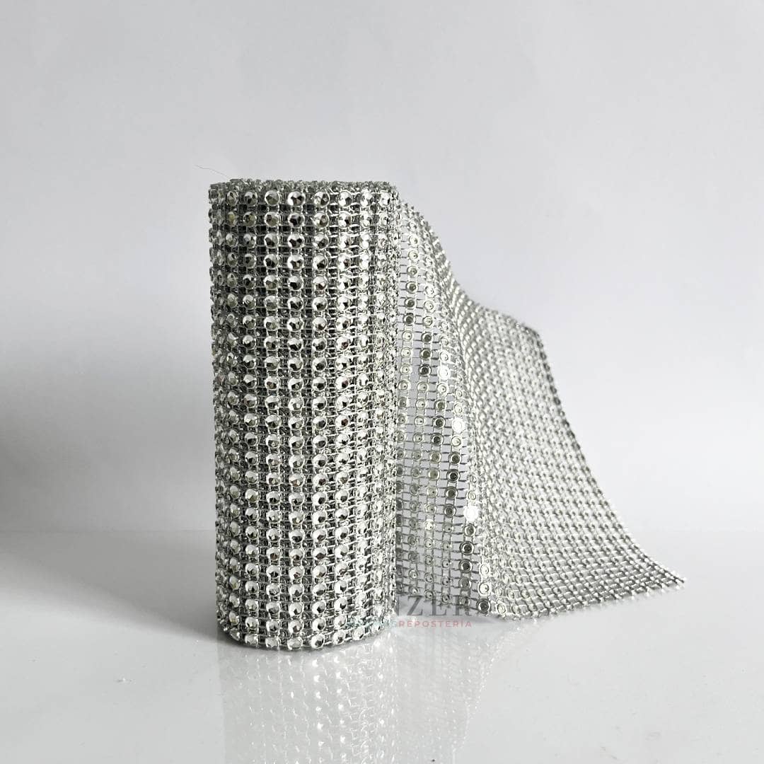 Strass plateado 1 metro - Linzer insumos reposteria