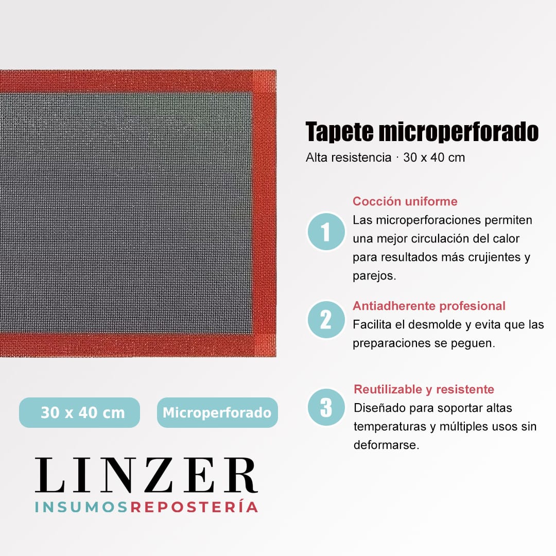 Tapete Microperforado M 30x40 cm - Linzer insumos reposteria 