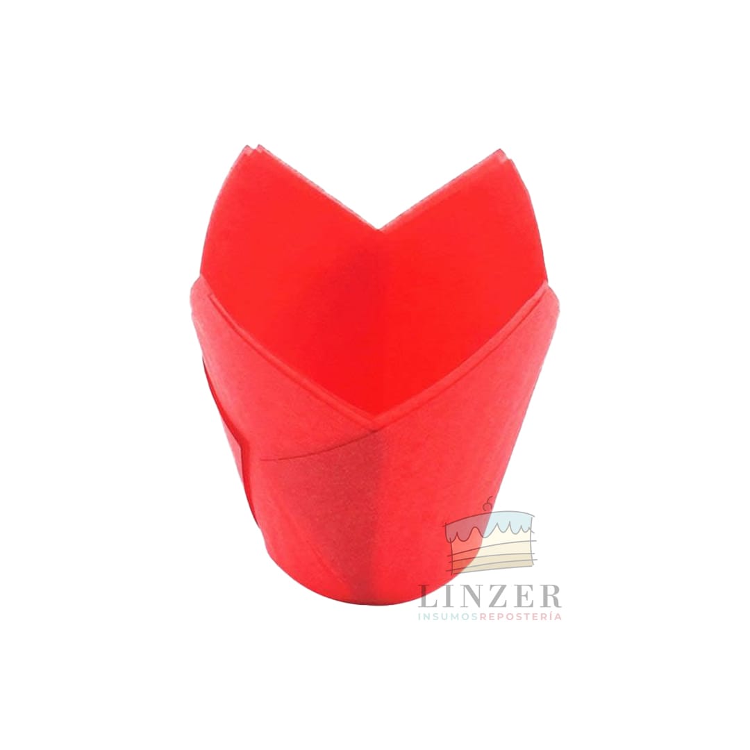 Tulipas de papel pack 50 unidades - Linzer insumos reposteria 